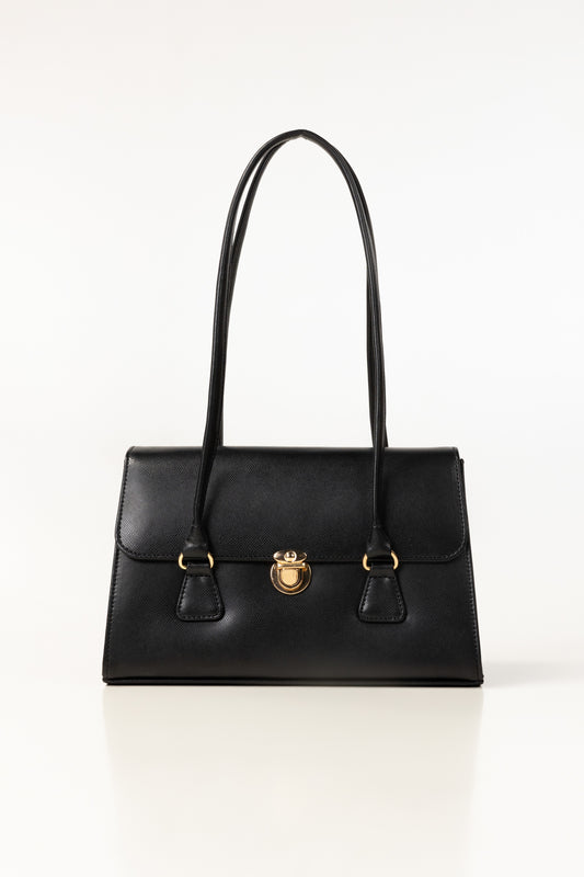 458306-black-shoulderbag-front-i ladies bags - Image 1